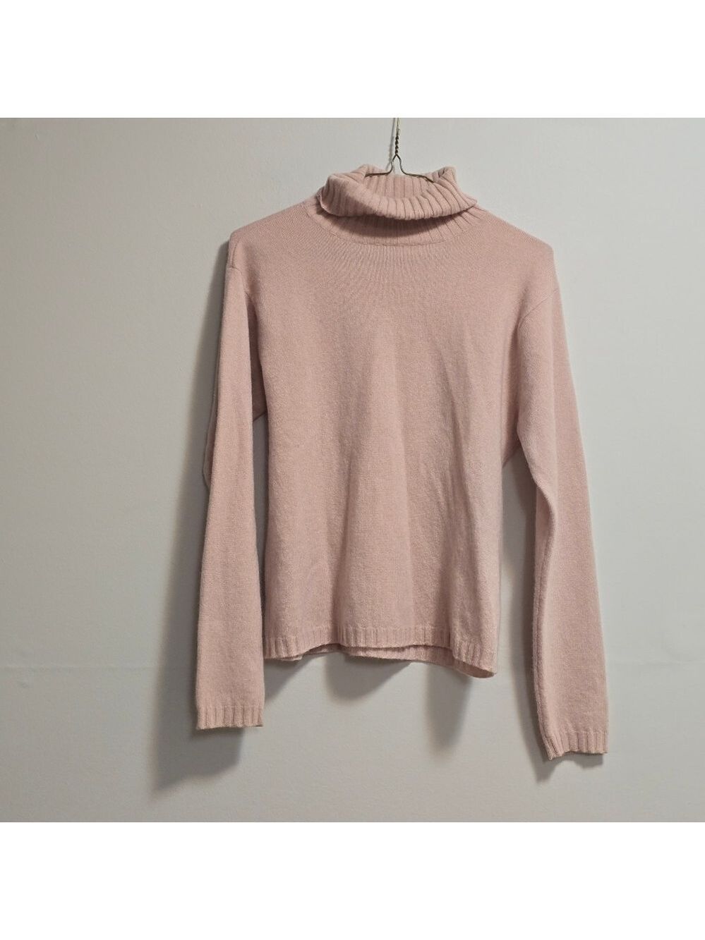 The Work Connection Light Pink Turtleneck Sweater